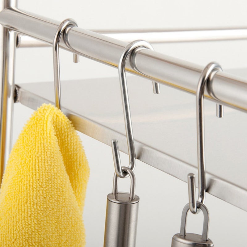 YourGift 10 Pack Heavy Duty S Hooks Silver S Shaped Hooks Hanging Hangers Hooks for Kitchen, Bathroom, Bedroom and Office: Pan, Pot, Coat, Bag, Plants(10 Pack/Silver/Small) - Image 4